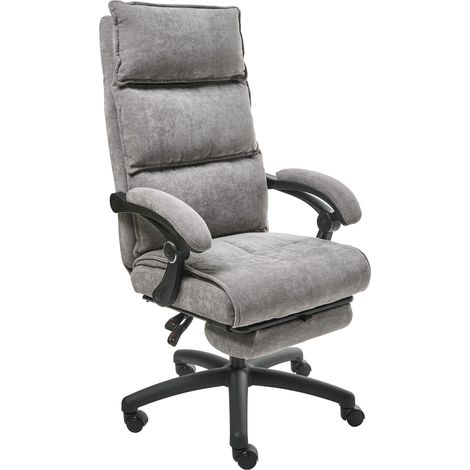Executive Chair With Footrest EATON Chenille Grey (1/5)