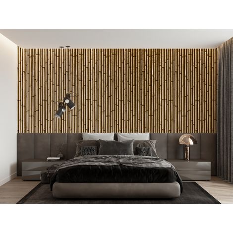 Papier Peint Bois - Bambou Naturel - 150 x 250 cm (1/2)