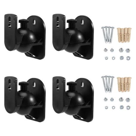 4 PièCes SéRies Support de Mural Haut-Parleur Universel Pince Plafond avec Rotation RéGlable L'Angle Pivotement et D'Inclinaison (1/4)
