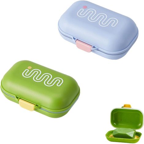 Lot de 2 porte-savons portables en plastique, porte-savon de voyage étanche avec couvercle et tapis d'égouttage pour la maison, les voyages et l'école (1/4)