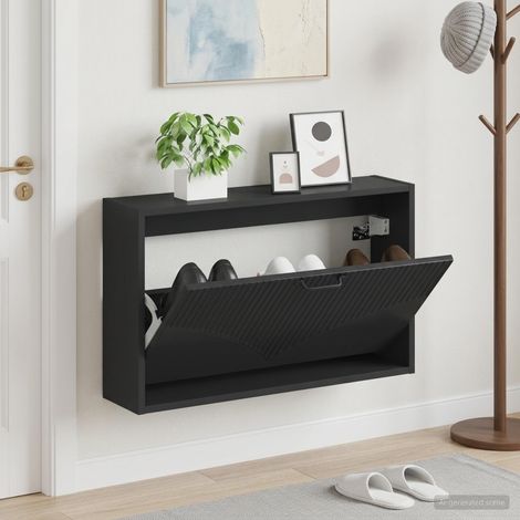 vidaXL Wall-Mounted Shoe Cabinet HOORN 71 x 17 x 43 cm Engineered Wood (1/5)