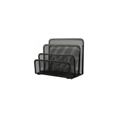 Corbeille À Courrier Avec 3 Compartiments, Range Courrier En Mailles Métalliques, Pour Documents, Papiers, Lettre, Noir (1/5)