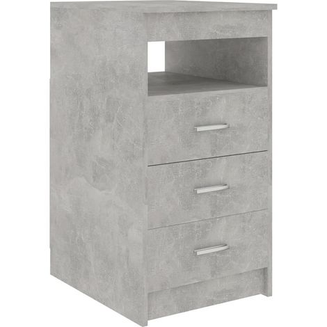 Mobiletto compatto con cassetti e ripiano superiore moderno in legno composito grigio cemento dimensioni 40 x 50 x 76 cm. Codice articolo: 020047699.