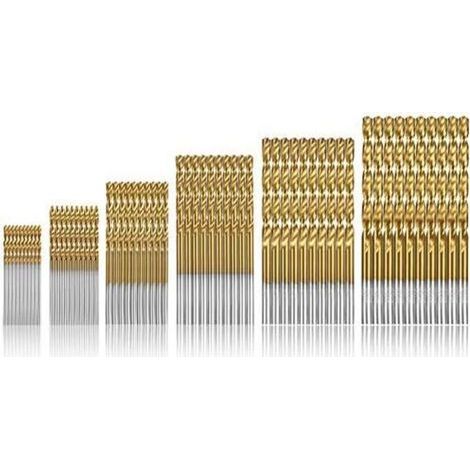 60 Pcs Forets hélicoïdaux, Forets HSS titanium Micro Drill Forets Bits métrique HSS haute en acier 1/1.5/2/2.5/3/3.5mm (1/5)