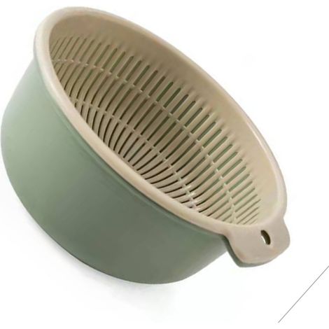 Panier de Drainage Double Étage - Bol Multifunctionnel pour Fruits et Légumes (1/5)