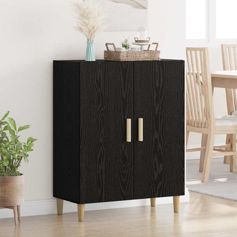 Sideboard Schwarz Eichen-Optik 70 x 34 x 90 cm Holzwerkstoff