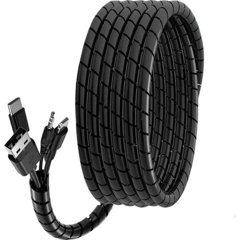 2M Cache Cable Spirale 30mm, Gaine Spirale Flexible Protege Cable for Bureau/Ordinateur, Kit de Câble Rangement pour Le Câble d'Antenne TV/PC/USB (1/5)