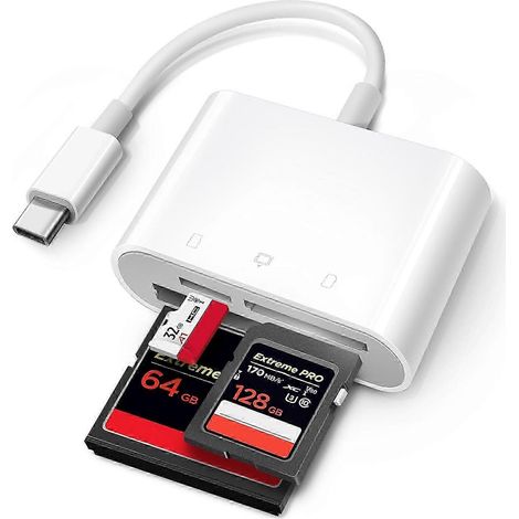 Lecteur de cartes SD USB-C, adaptateur de carte mémoire USB-C vers SD CFType-C avec interface compacte (1/5)