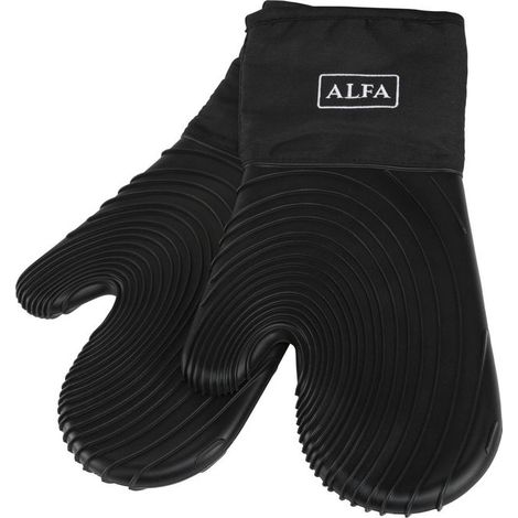 Alfa Forni Guanti da Cucina Nero