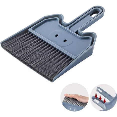 Balayette Et Pelle - Ensemble De Nettoyage Compact Pour Bureau Voiture Canapé Clavier Cage D Animaux - PP - 1 Pièce (1/5)