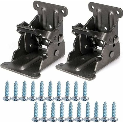 Junta plegable autoblocante de 90°, soporte plegable, soporte de tablero extensible con placa de acero bloqueable para mesas de trabajo (1/5)