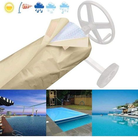 Couverture De Rouleau De Piscine, Housse De Protection Enrouleur, Couverture Enrouleur Bâche Piscine(490X96cm) Label (1/4)