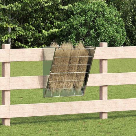 vidaXL Râtelier à foin suspendu Argent 61 x 33 x 66 cm Acier galvanisé