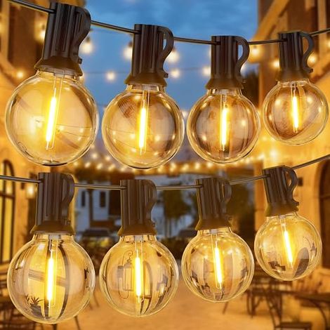 Guinguette Garland 30 m, Outdoor Garlands G40 Waterproof Bulb for Garden, Terrace, Balcony, Wedding, Outdoor, Decoration (1/5)