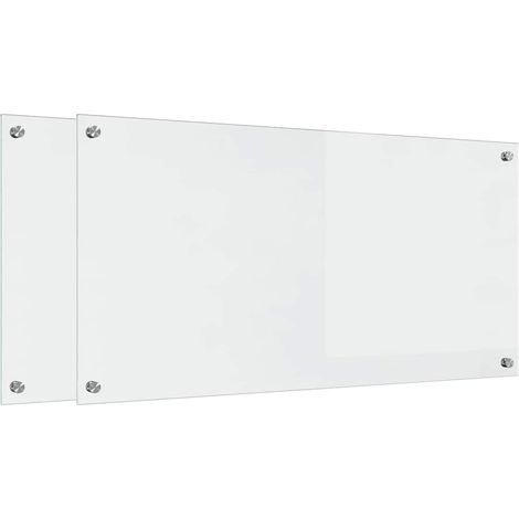 Salpicadero de cocina 2 pcs Transparente 100 x 50 cm vidaXL