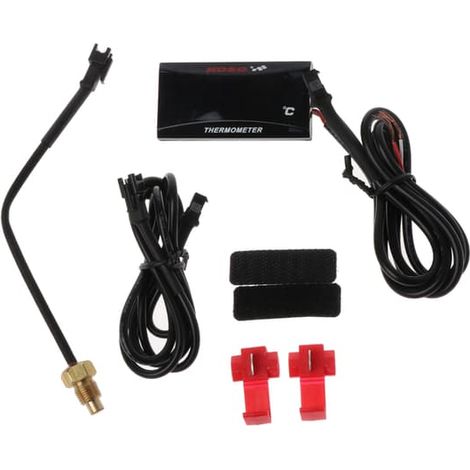 Ecleanfy - Thermomètre numérique LCD universel pour moto, indicateur de température d'eau, compatible avec les scooters de course KOSO et Yamaha.