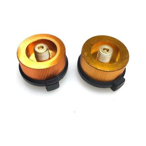 Adaptateur de bouteille de gaz de camping 2pcs adaptateur de conversion de gaz adaptateur de tête connecteur de buse adaptateur de vanne de retour de gaz pour réservoir de butane vissé à 38 2 (1/5)