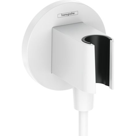 Hansgrohe Fixfit - Wandanschlussbogen mit Brausehalter, weiß matt 26888700 (1/3)