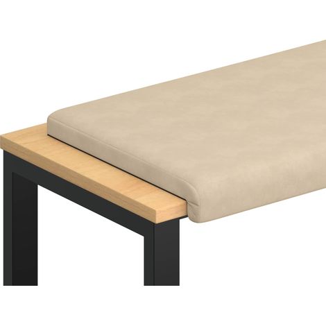 Bankkissen Mikrofaser Creme Tiefe 35 cm vidaXL