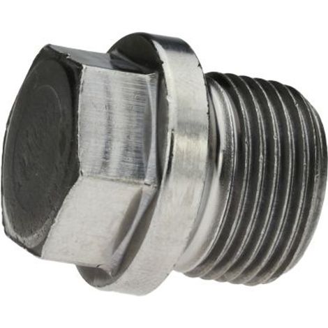 Reidl DIN 910 Verschlussschrauben mit Außensechskant, zylindrisches Rohr-Gewinde 1 1/2 x 33, 5.8 blank, mit Bund