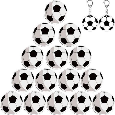 Lot de 22 aimants de football avec 20 aimants de réfrigérateur de 5,5 cm et 2 porte-clés, décoration sportive pour la maison, le bureau (1/5)