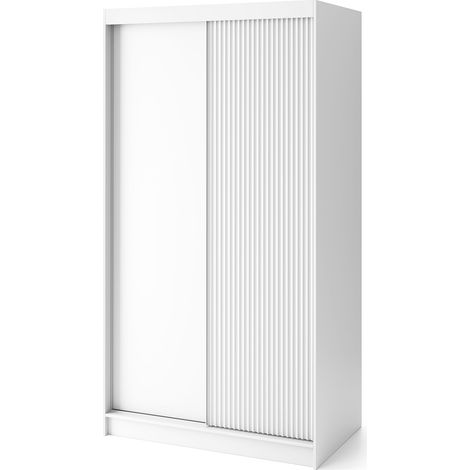 Armoire chambre adulte blanche BLANKO 120 cm-Largeur 120 cm (1/5)