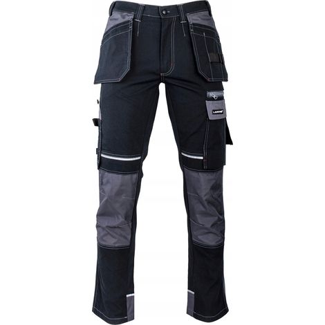 Pantaloni neri e grigi CON rinforzi, "XL", CE, lahti (1/4)