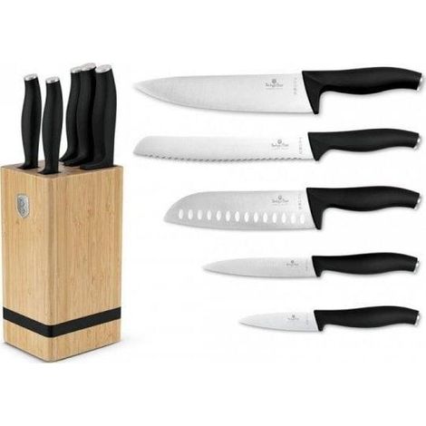Berlinger-Haus Küchenmesser-Set Matt Schwarz 6 Teilig