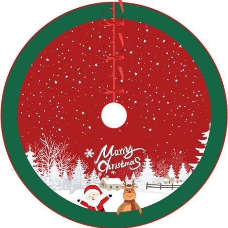 Jupe De Sapin De NoëL,Tapis De Sapin De Noel 90cm,Cache Pied Sapins De Noel,Jupe Sapin De Noel pour DéCorations De Vacances De FêTe 04 (1/5)