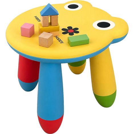 Taburete infantil de plástico con diseño de rana, multicolor. (1/5)