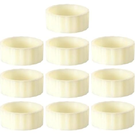 Lot de 10 Anneaux de Fixation pour Bougies, Attrape Gouttes Bougies, Récupérateurs Cire en Verre, Joints de Fixation Verticaux, Protections Anti-Goutte pour Festivals, Centre de Table Mariage, Beige (1/5)