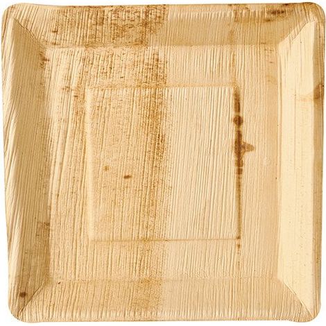 Assiette en feuille de palmier 25 x 25 x 2,5 cm 25 pièces (1/3)