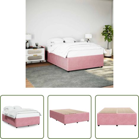 Samt - Bettgestell Rosa 140x200 cm Samt (1/5)