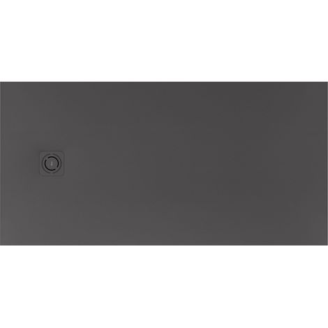 Receveur de douche extra plat en Stonex® Terran-N + Grille Twist - 1600x800mm - Onyx (1/2)