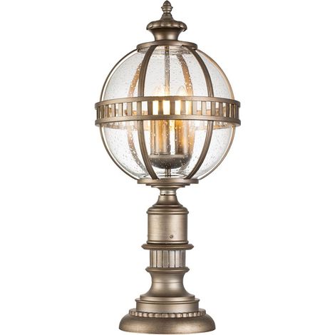 Elstead Kichler Halleron Lampada da esterno con piedistallo in bronzo brunito, IP44 (1/5)