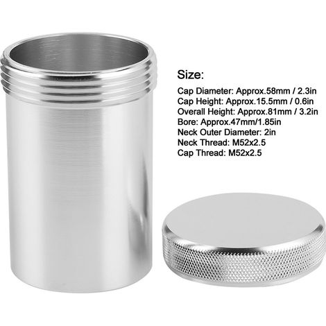 Goulotte de remplissage et bouchon à souder en alliage d'aluminium 2 pouces pour réservoir de carburant - Pièces de remontage automobile - Noir (1/4)
