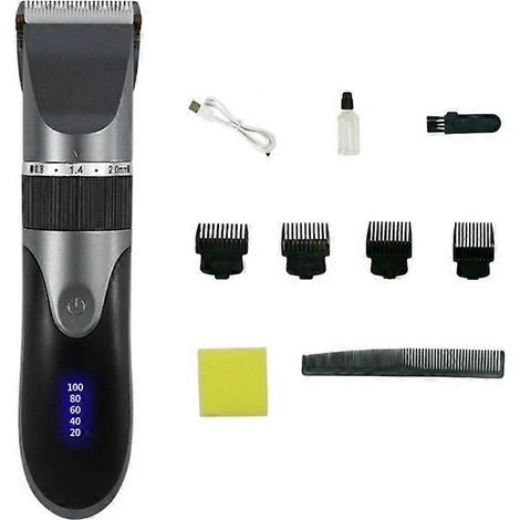 Professioneller, kabelloser Haarschneider für Damen, Herren und Kinder, wiederaufladbarer elektrischer Haartrimmer, Präzisionsrasur-Set (1/5)