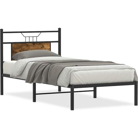 Maison Exclusive - Giroletto senza Materasso Rovere Fumo 90x190 cm in Truciolato