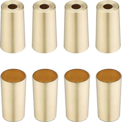 Lot de 8 embouts de protection métalliques pour pieds de table, de chaise et de colonne. Dimensions intérieures : 2,5 x 5 cm (1 x 2 pouces). (1/5)