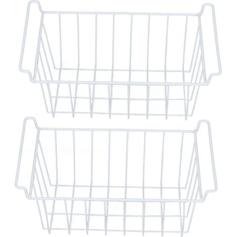 2-teiliger Gefrierschrank-Organizer, Metall-Hängeregal mit PE-Beschichtung, L 44,5 cm, B 24,5 cm, H 20 cm (1/5)