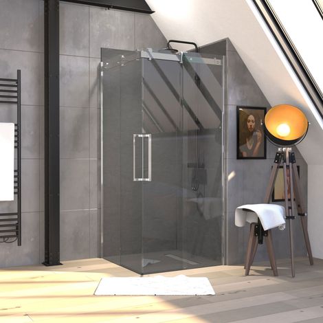 Porta doccia quadrata - ROLLING CHROMED SQUARE 90X90