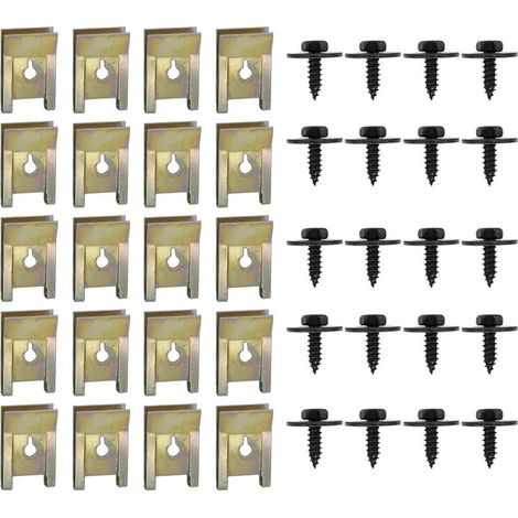 Vides croisées de protection de pare-chocs de vis de fixation d'écrou de moteur de châssis de voiture 40pcs compatibles avec E46 E92 E90 F10 (1/5)