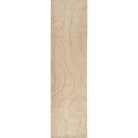 Tappeto da salotto rettangolare jacquard, 80 x 300 cm a pelo corto beige Salvori (1/5)