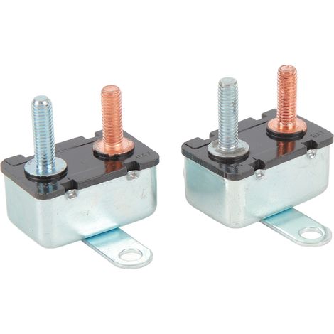 2 Stück automatisch rückstellende Leitungsschutzschalter aus Aluminiumlegierung mit Überlastschutz für Fahrzeuge und Schiffe, 12 V/24 V, 50 A (1/5)
