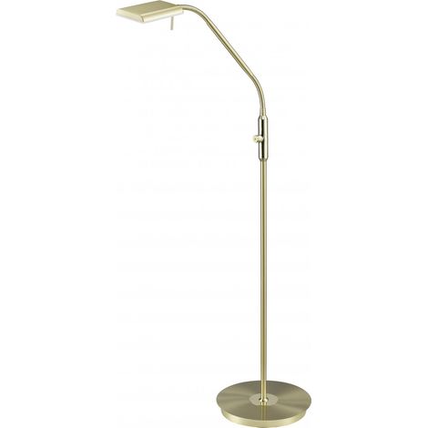 Lámpara de Pie Estudio Brazo Flexible Led Bergamo Latón Trio Iluminación (1/2)