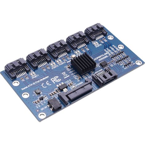 Geeignet für Hauptspannungsreglerkarten, Erweiterungskarten, Multiplikatoren, SATA 3.0 6 Gbit/s 1 auf 5 Port-Montagekartenadapter (1/5)
