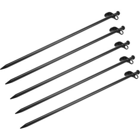 40 cm de piquets de tente en métal durable, faciles à planter et résistants à la corrosion, largement utilisés pour la fixation au sol des toits de tente. (1/5)