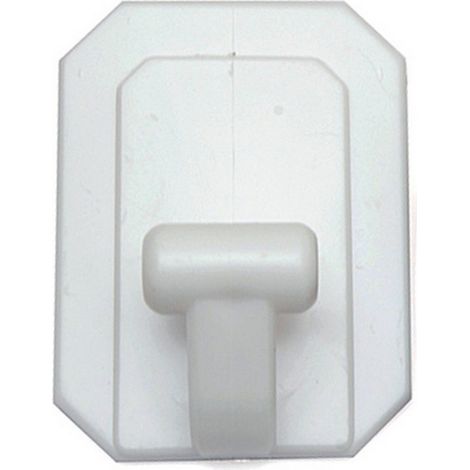 Gancio Adesivo Gigante In Plastica Bianco - 25 Pz (1/2)