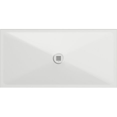 Receveur de douche rectangulaire en céramique 140x70x2cm, blanc mat