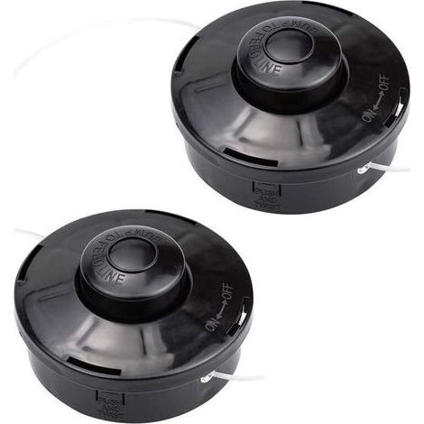 2 PCS Tonte Accessoires Fil Tête à Double Filetage Automatique Tête de Débroussailleuse Universelle Filetage M10 x 1,25, pour Coupe-herbe, Bobine de Fil de Rechange à Essence, Outil Multifonctionn (1/4)